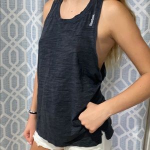 Black Reebok racer back tank top